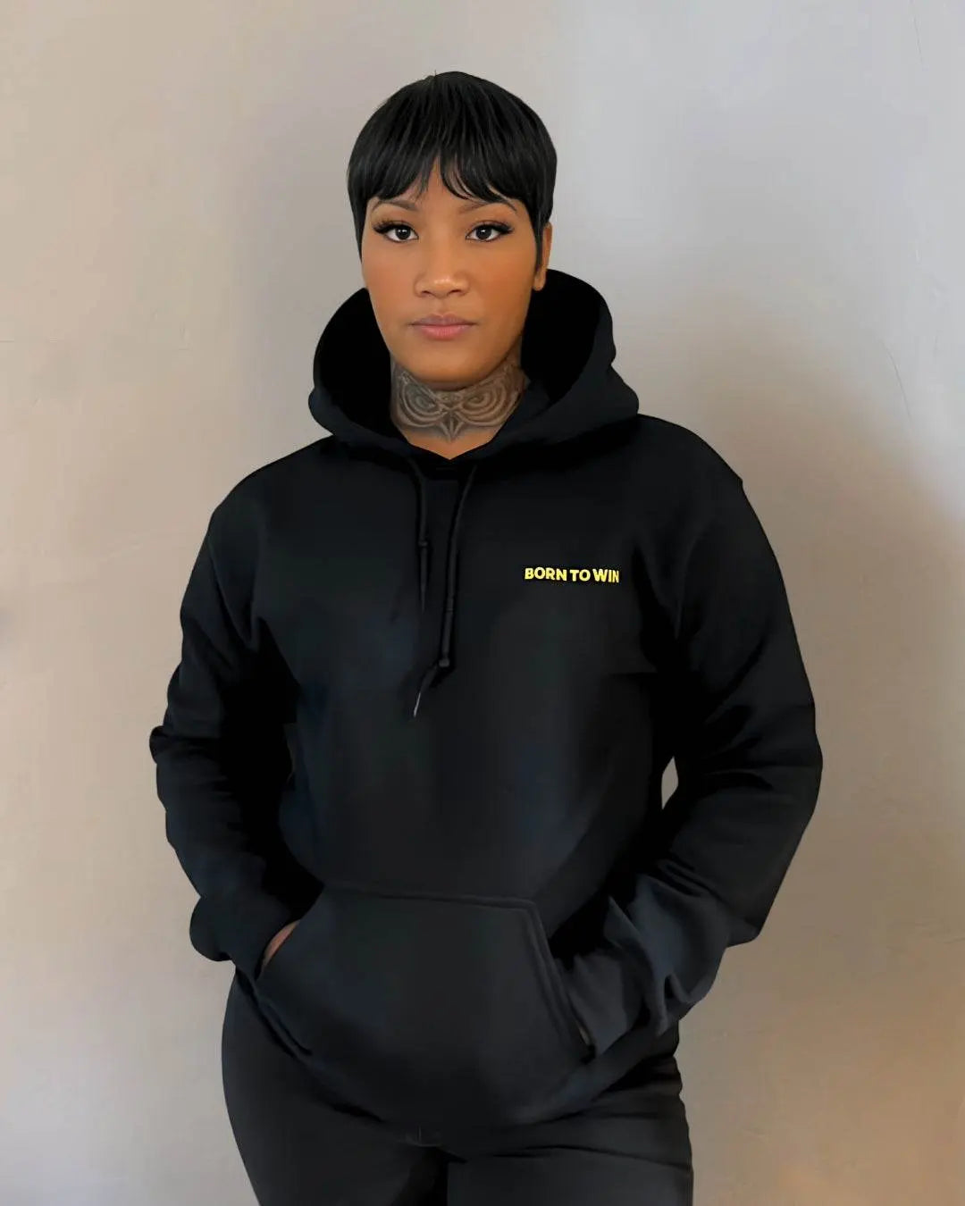 (Pre-Order 4-6 weeks) Born To Win Hoodie - Black & Yellow - Seffmade