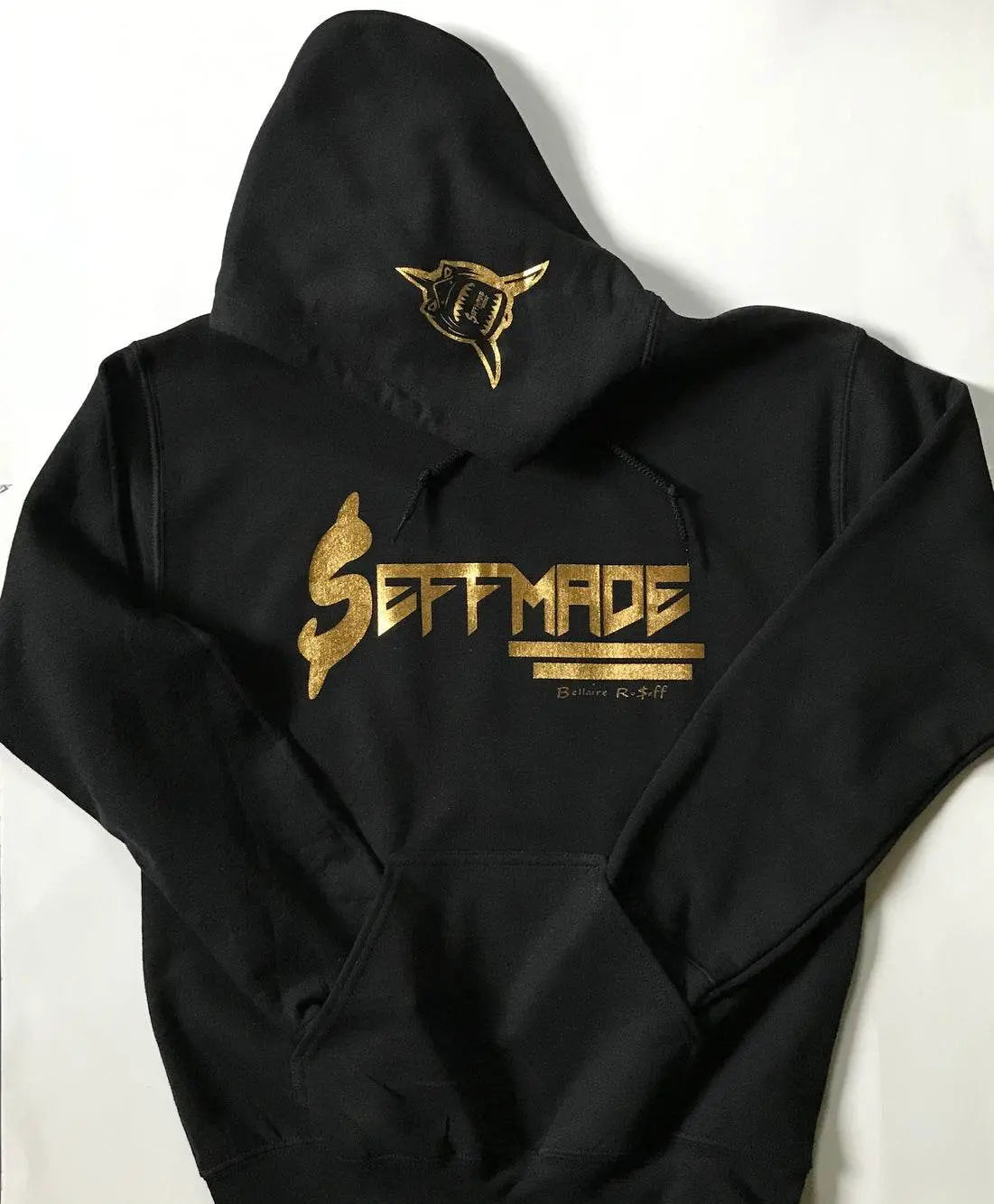 Black & Metallic Gold Hoodie - Seffmade