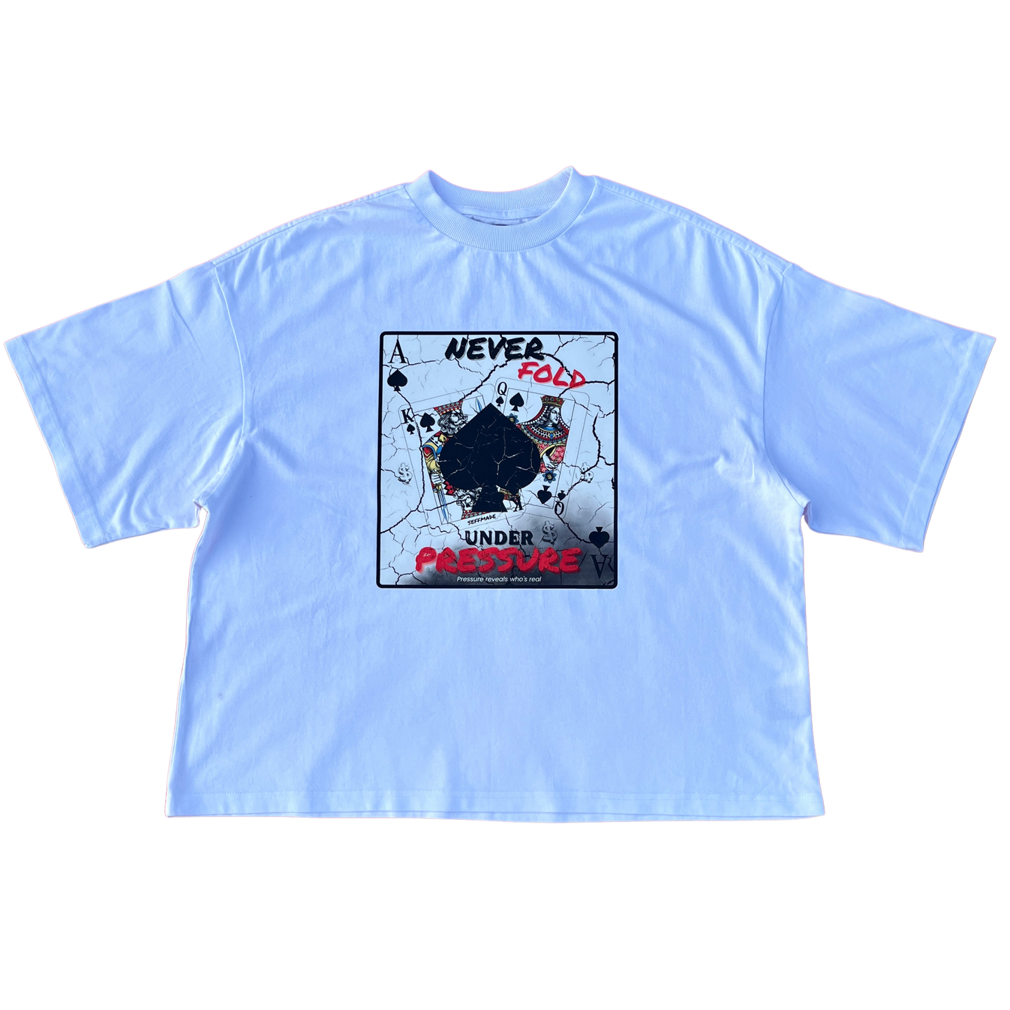 Never Fold Under Pressure – Graphic Cropped Boxy Tee