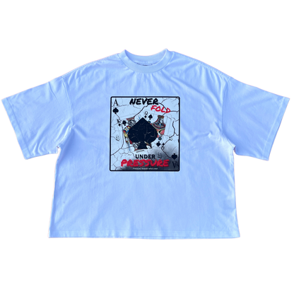 Never Fold Under Pressure – Graphic Cropped Boxy Tee