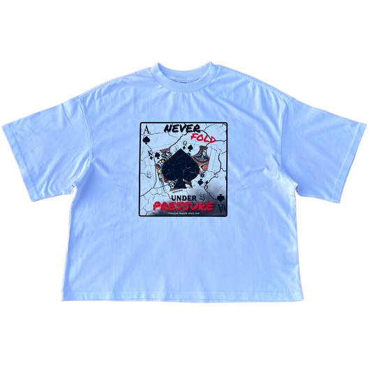 Never Fold Under Pressure – Graphic Cropped Boxy Tee