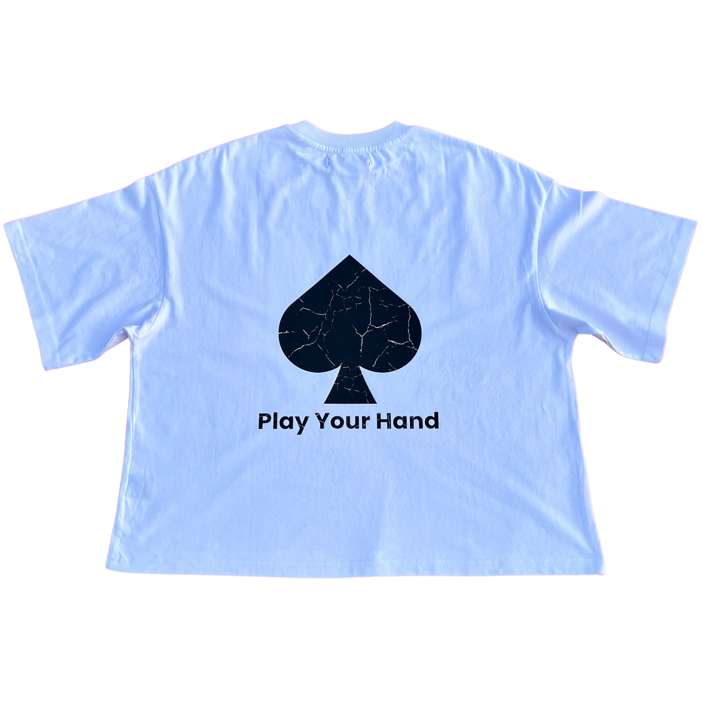 Never Fold Under Pressure – Graphic Cropped Boxy Tee