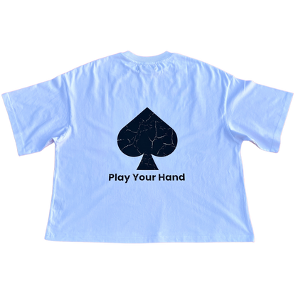 Never Fold Under Pressure – Graphic Cropped Boxy Tee