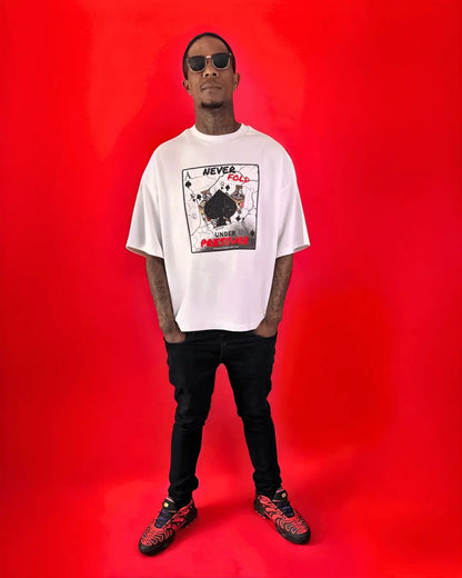 Never Fold Under Pressure – Graphic Cropped Boxy Tee - Seffmade