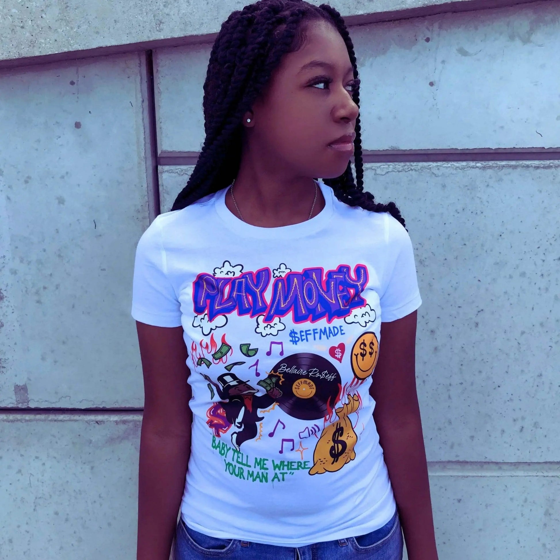 Play Money Women's White T-shirt My Store