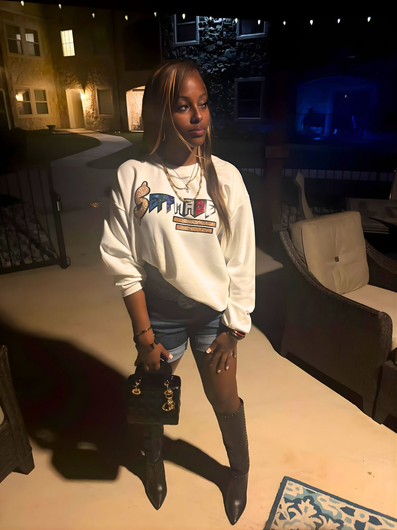 Seffmade Multicolor Glitter Sweatshirt