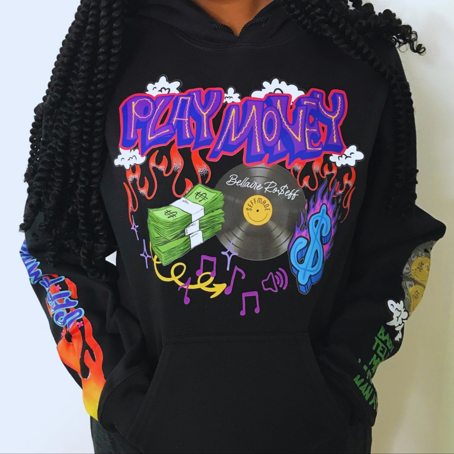 Play Money Black Hoodie