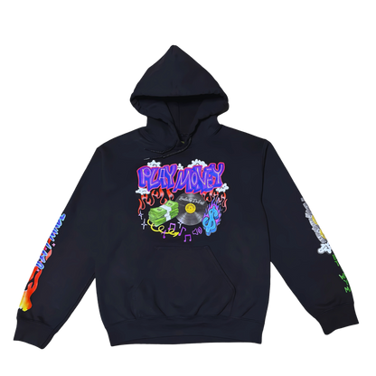 Play Money Black Hoodie