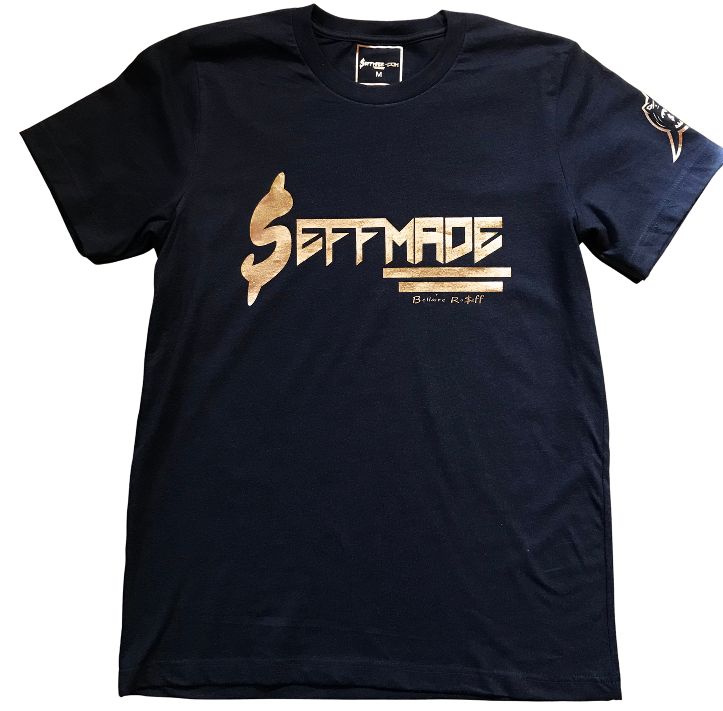 Seffmade Black & Metallic Gold Unisex T-shirt