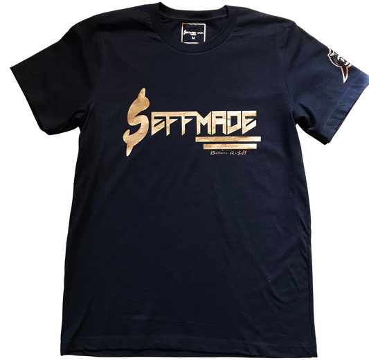 Seffmade Black & Metallic Gold Unisex T-shirt